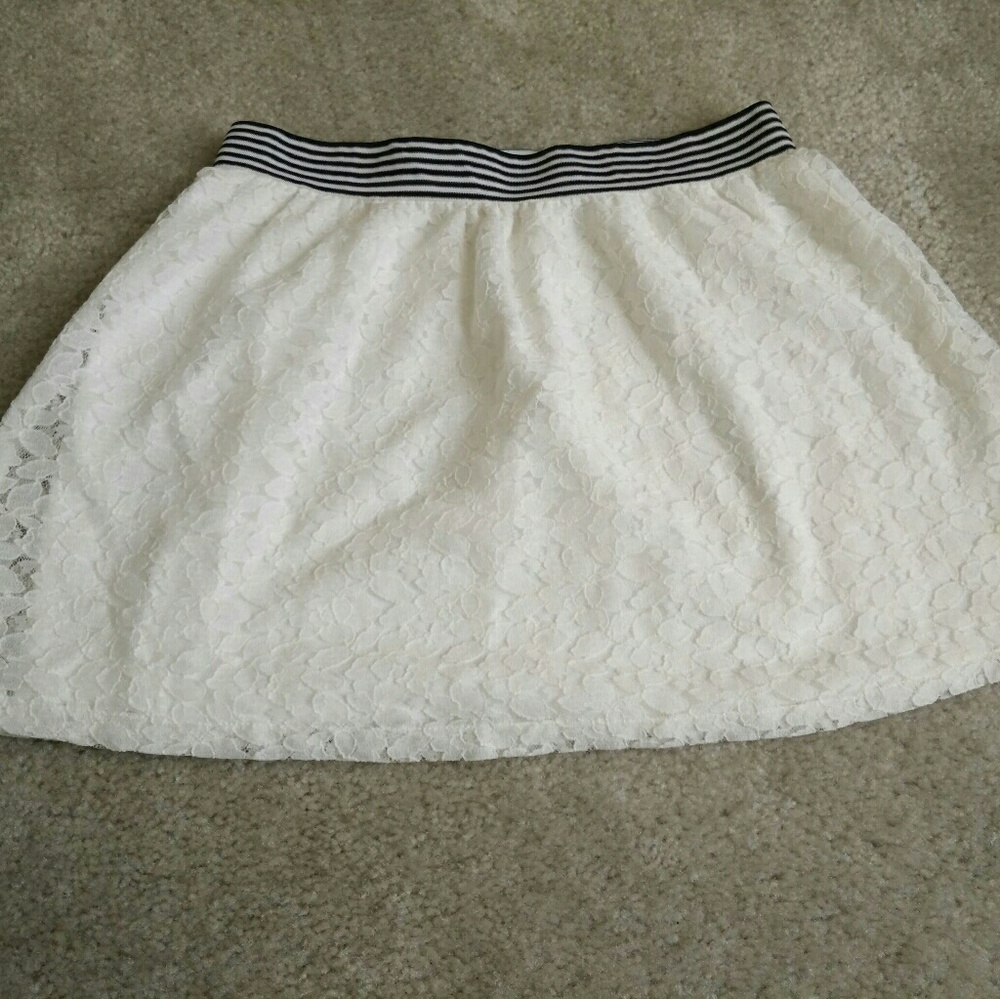 Short white skirt